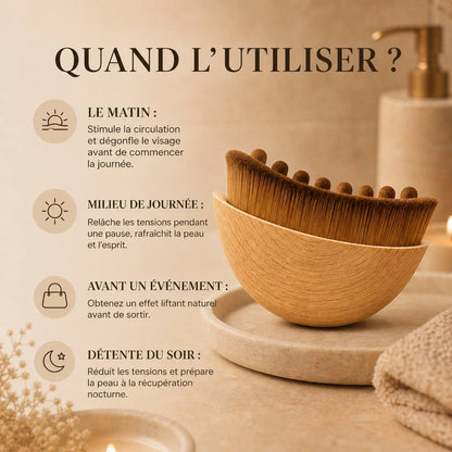La brosse lymphatique visage
