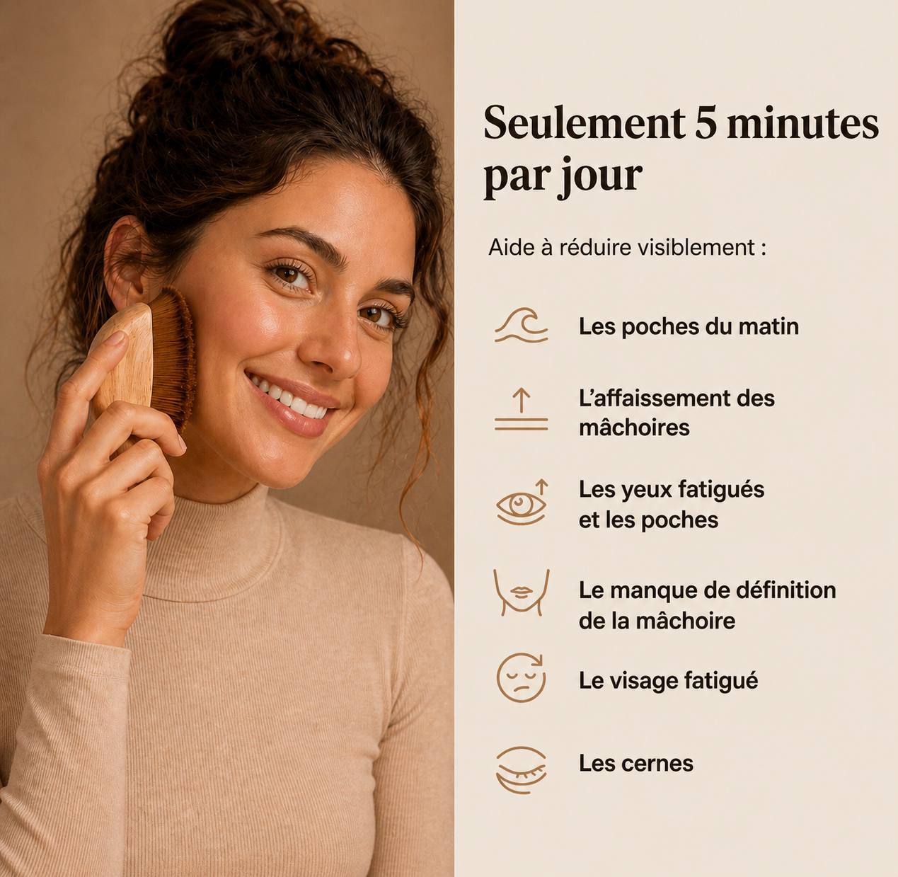 La brosse lymphatique visage